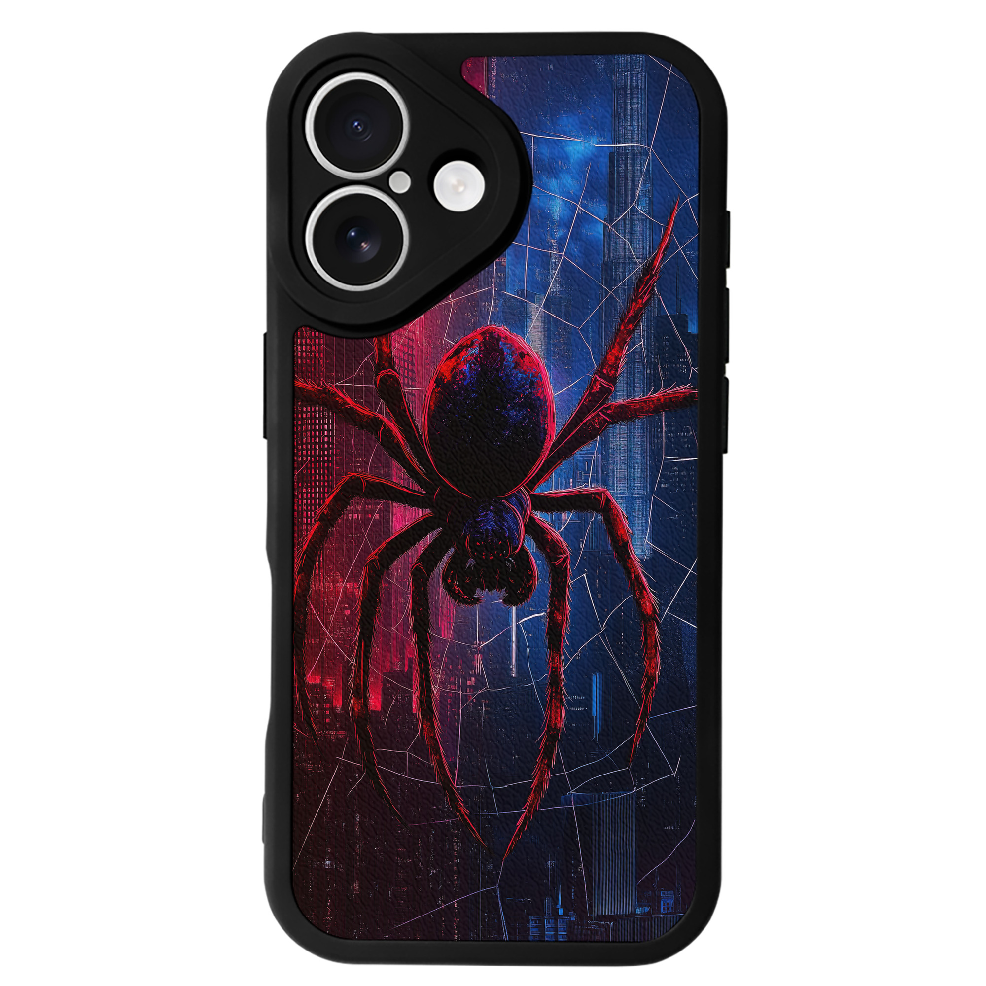 （画像用） Spider Man スパイダーマン 【iPhone 16シリーズ対応】シリコンスマホケース（レザー調） 材質：シリコン